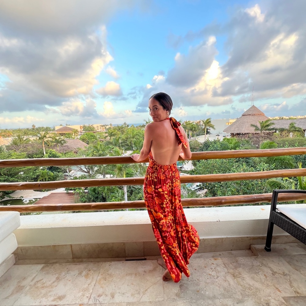 Floral Halter Maxi Dress